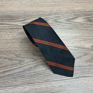 The Gentry Black w/ Red & Green Stripe Tie